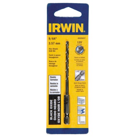 Irwin DRILL BIT HEX SHNK 9/64"" 4935637